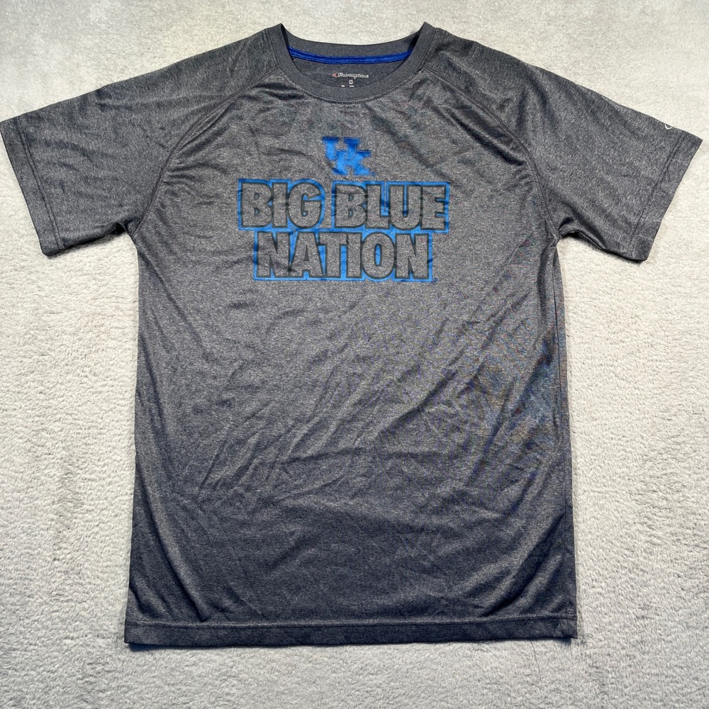 Champion Big Blue Nation T-Shirt Kentucky Wildcats Gray Mens‎ Size M